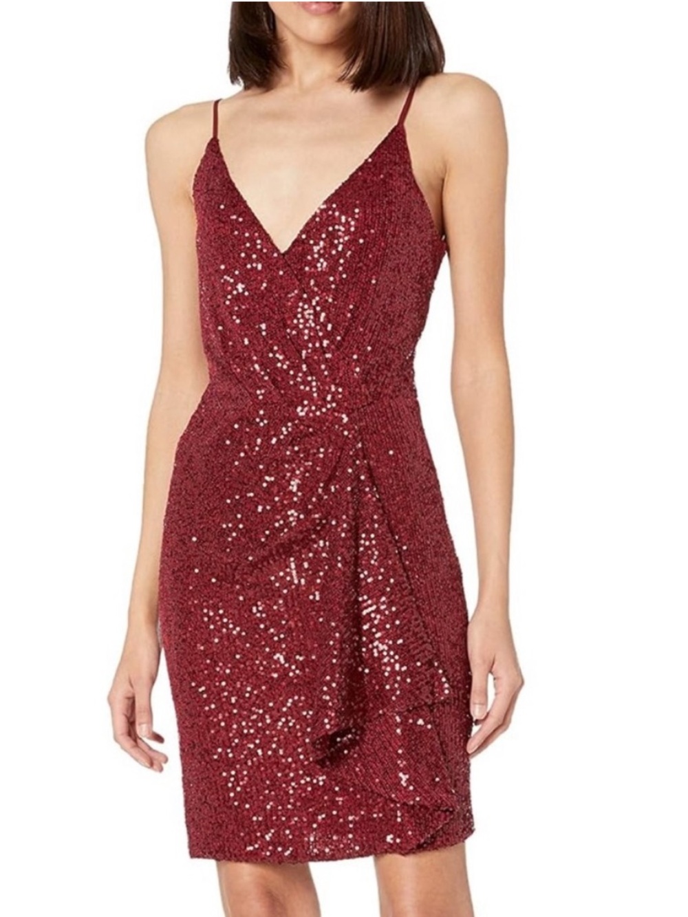 NWT Sugar Lips Women's Cherita Surplice Sequin Dress Sz M